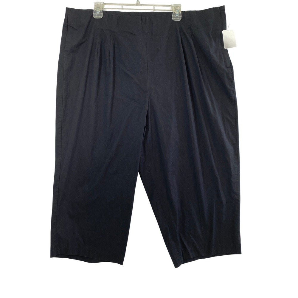 Fashion Bug‎ Black Stretch Capri Pants Women Plus 26W Minimalist Casual Staple